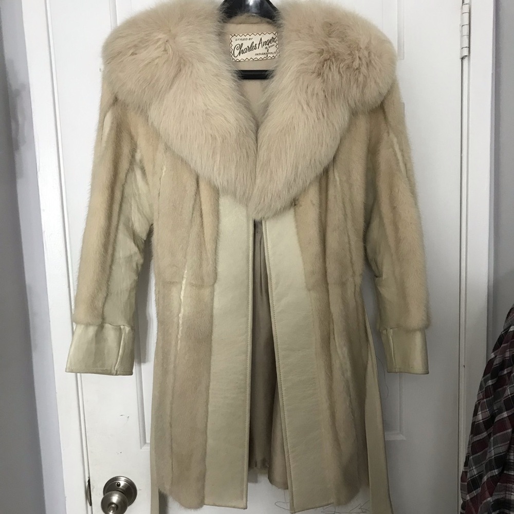 True Vintage Leather & Faux Fur Coat